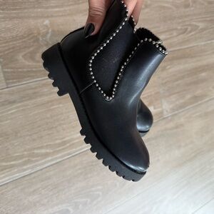 Black Studded Ankle Boots